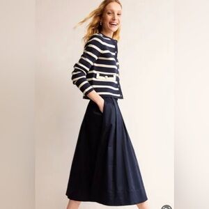 Boden Isabella Cotton Sateen Skirt Size 4P